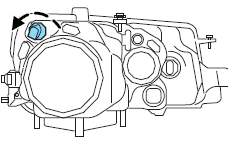 3. Remove the bulb socket by