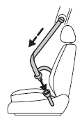 1. Buckle the combination lap and