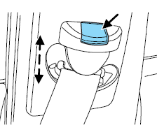 WARNING: Position the safety belt height adjusters so that the