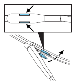 3. Attach the new blade to the arm and snap it into place.