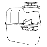  The engine coolant should be at the FULL COLD level, or within the