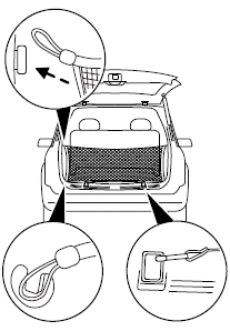 The cargo net secures lightweight