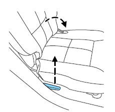 2nd row EasyFold seatback release (if equipped)