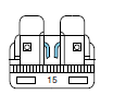 Note: Always replace a fuse with one that has the specified amperage