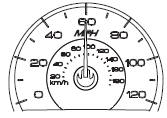 Speedometer: Indicates the