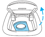 3. Open the tether anchor cover.