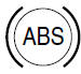 The ABS lamp in the instrument