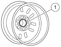 Note: Inspect the wheel pilot bore