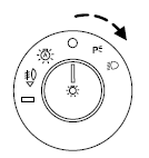 The fog lamp indicator light will