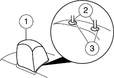 To remove the non-adjustable head restraint, do the following: