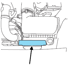 D. Remove two bolts that attach the air filter assembly to the front of