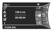 • Trip distance — shows the accumulated trip distance.
